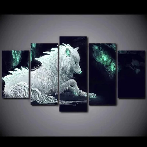 TABLEAU LOUP ABSTRAIT — vue 2