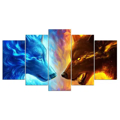 TABLEAU LOUP COULEUR — vue 2