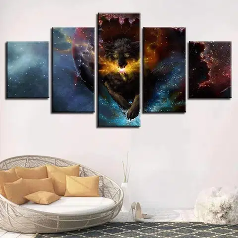 TABLEAU LOUP MAGE NOIR — vue 2