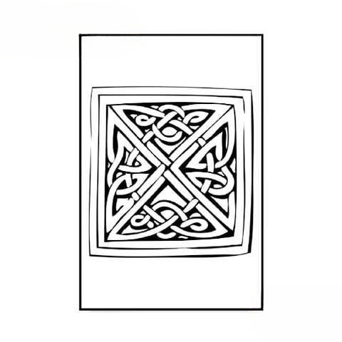 Tableau Bouclier Viking | Noir et Blanc