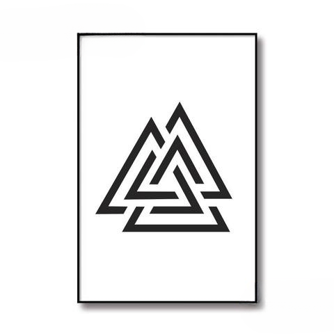 Tableau Triangle Viking | Noir et Blanc