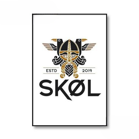 Tableau Viking Skol | Noir et Or