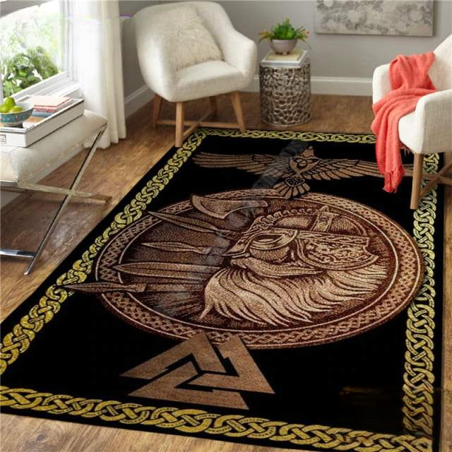 Tapis Guerrier Viking | Noir et Or
