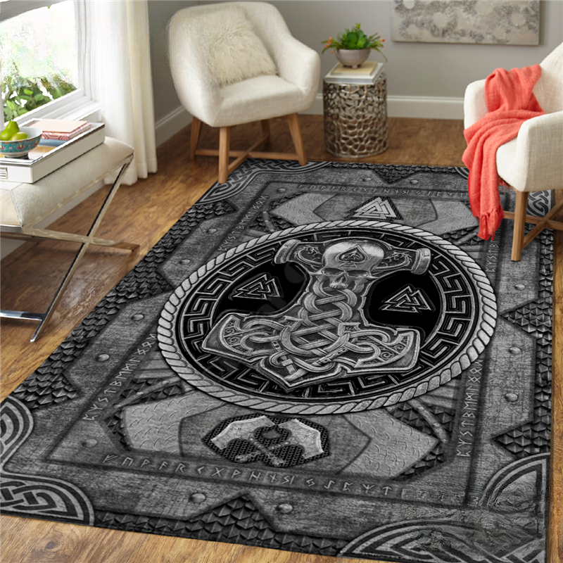 Tapis Marteau De Thor | Noir et Gris