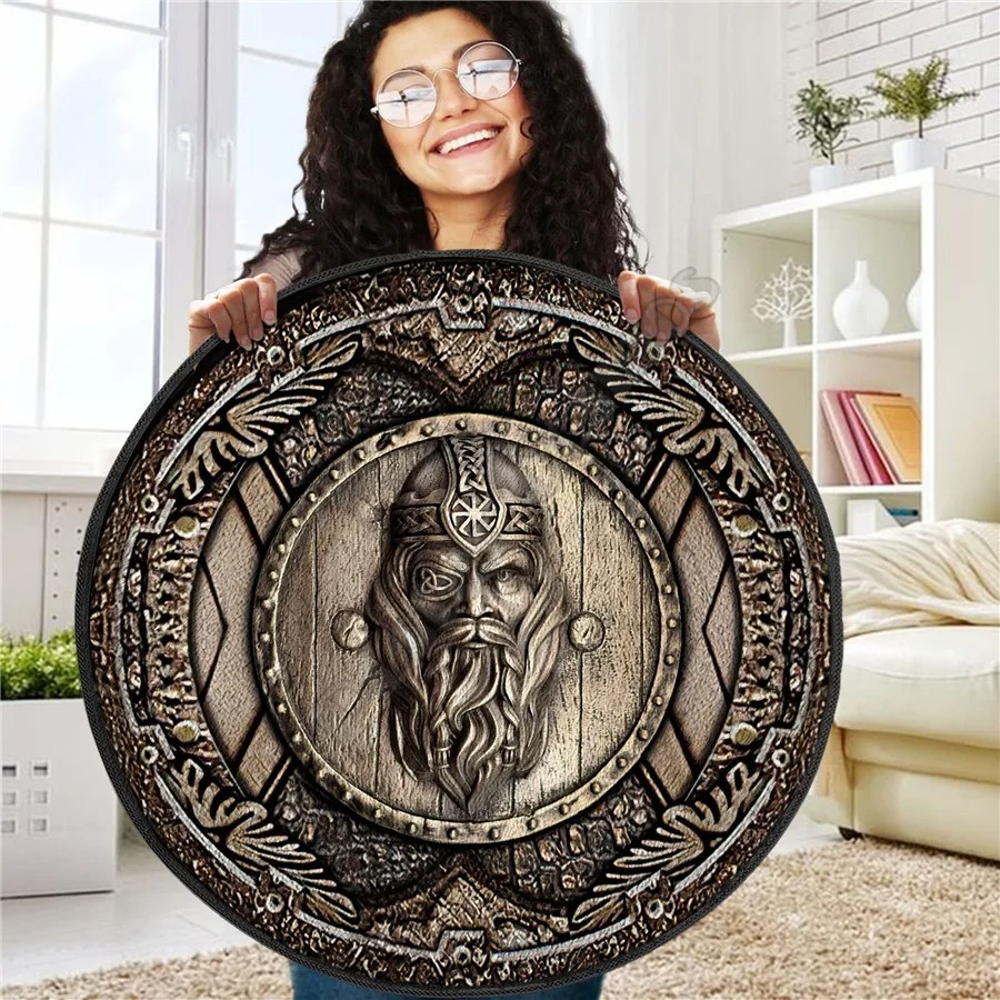 Tapis viking rond nordique