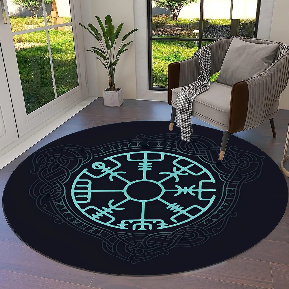 Tapis viking rond pouvoir nordique