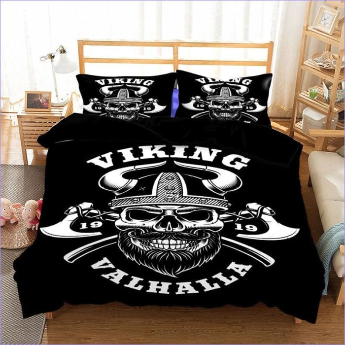 HOUSSE DE COUETTE VIKING TÊTE DE MORT