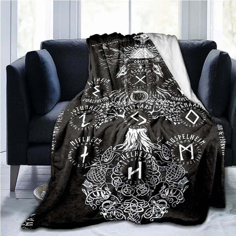 Plaid viking arbre de vie asgard