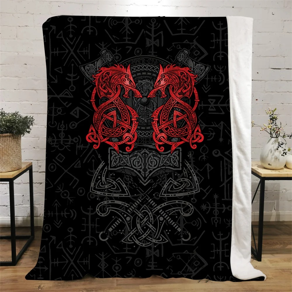 Plaid viking drangon rouge